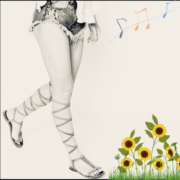 Free People Dahlia Sunkissed Metallic Leather Lace-Up Sandals Size 7 - Picture 11 of 14